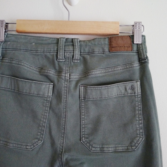 American Eagle Hi-Rise Jegging 4 olive green Khaki - Picture 11 of 11